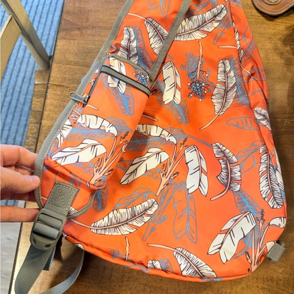 Orange Floral Sling Bag